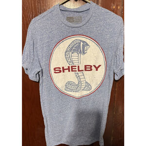 Shelby Cobra Vintage Logo T-Shirt Men's Sz M Blue Carroll Shelby